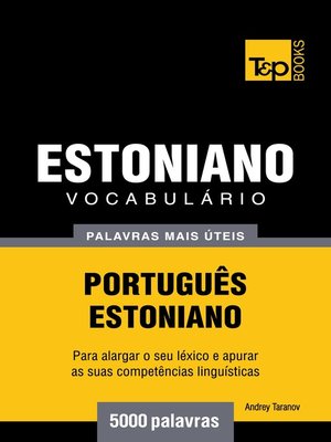cover image of Vocabulário Português-Estoniano